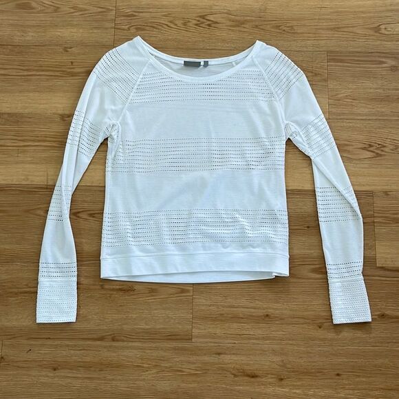 Athleta Limitless Crew Pullover White Top Blouse Size Small - Picture 2 of 5